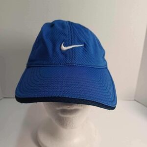 Nike Blue Adjustable Swoosh Hat‎ Cap Just Do It One Size Polyester